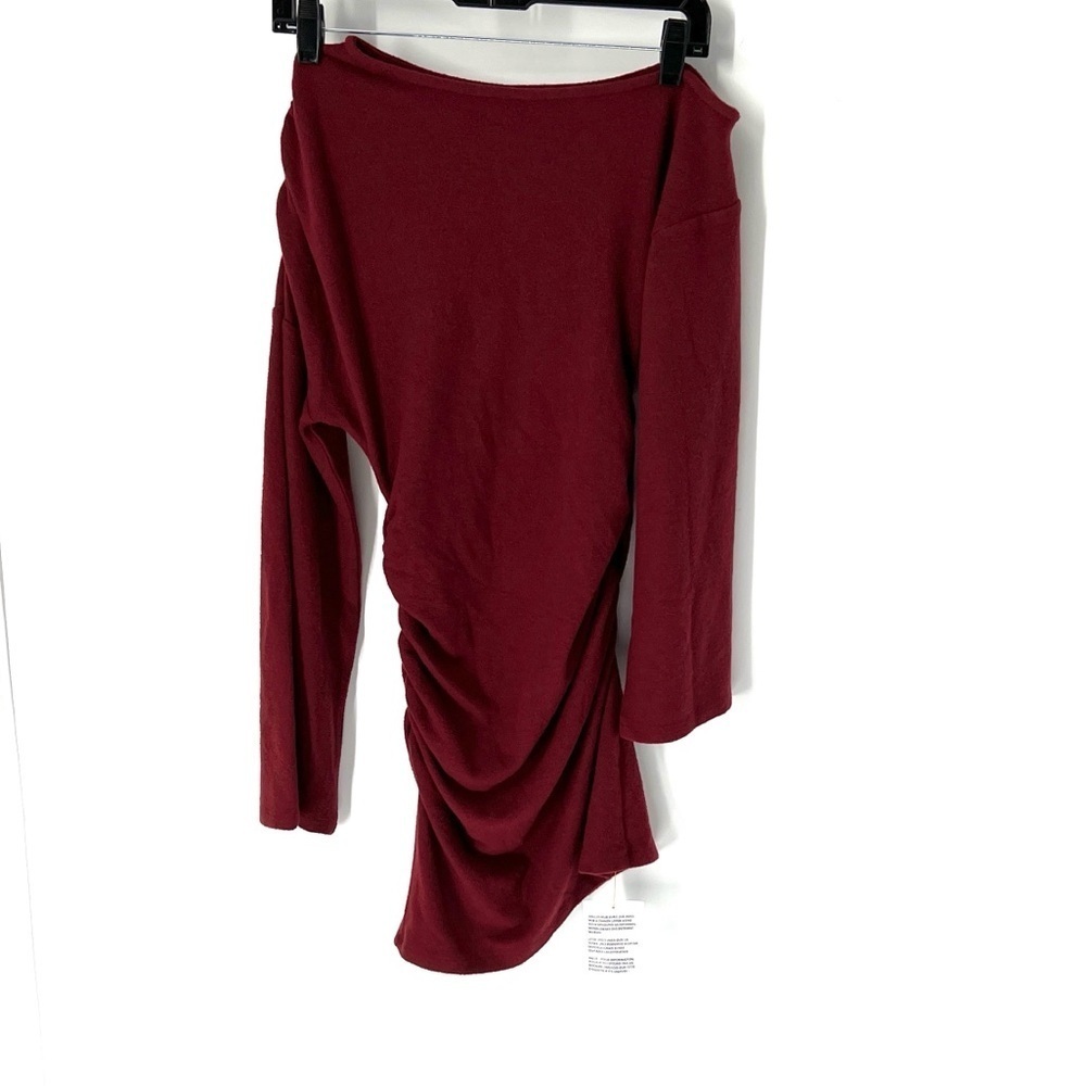 Asos NWT asymmetrical neckline ruched dress XS